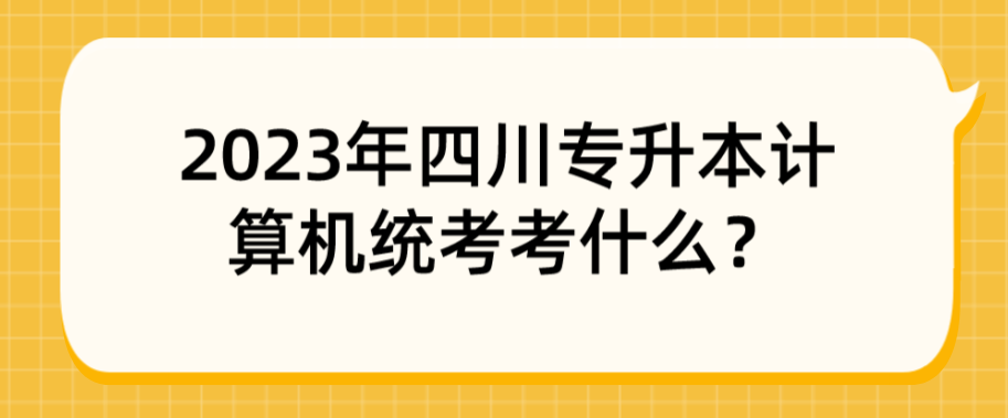 2023年四川专升本计算机统考考什么？快来看看详细考试大纲