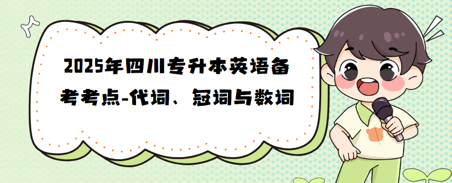2025年四川专升本英语备考考点-代词、冠词与数词(图1)